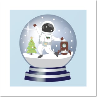 Winter Space Snow Globe Posters and Art